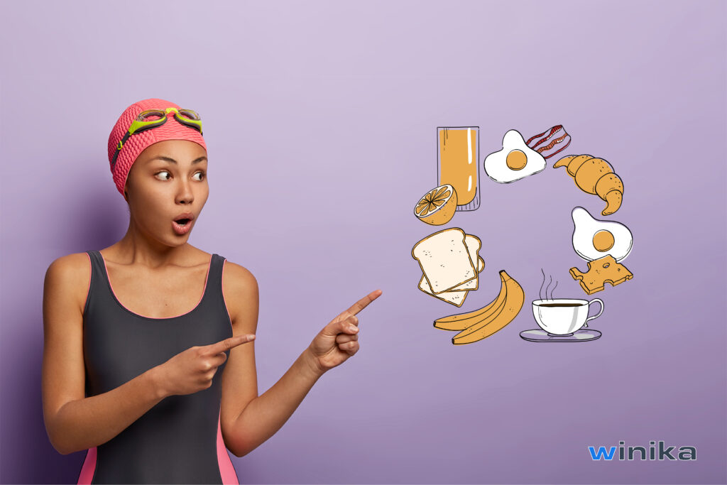 تغدیه مناسب قبل از شنا